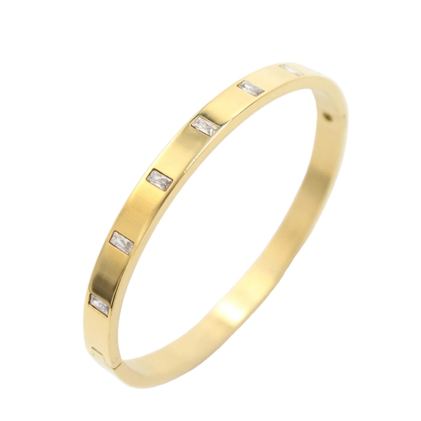 gold bracelet with stones