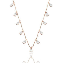 Load image into Gallery viewer, Rose Gold Multiple Drop Chain Necklace

