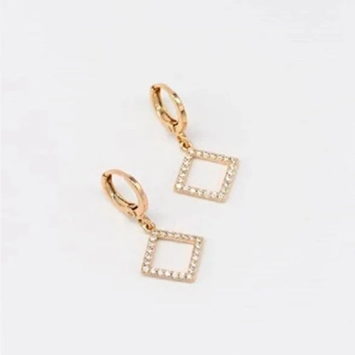 Rose Gold Geometric Earrings For Women