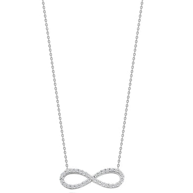 sterling silver infinity pendant necklace for women