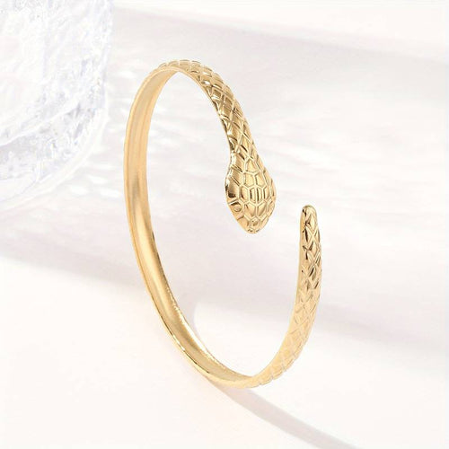gold snake bangle bracelet for women