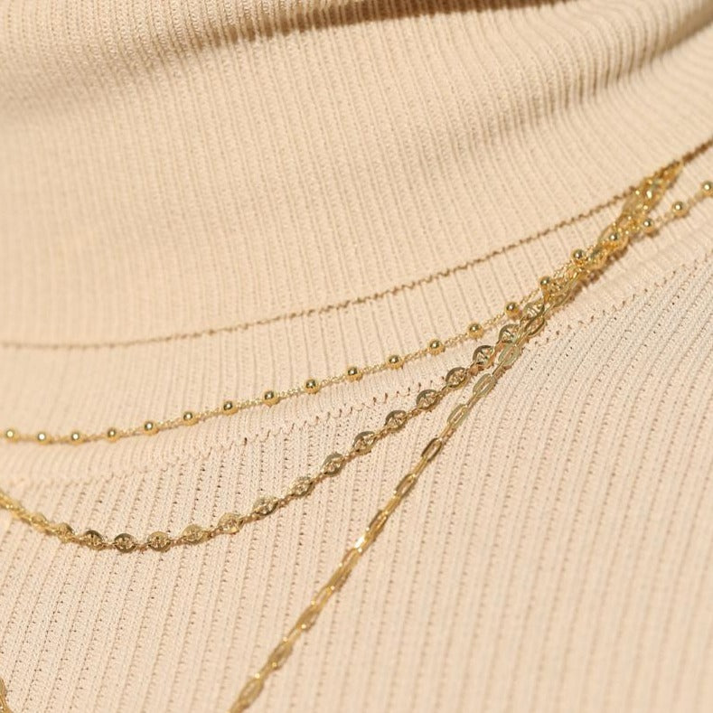 Gold Spheres Chain Necklace