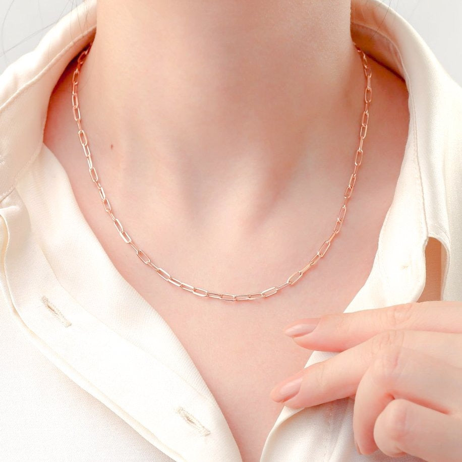 Rose Gold Ascot Chain Necklace