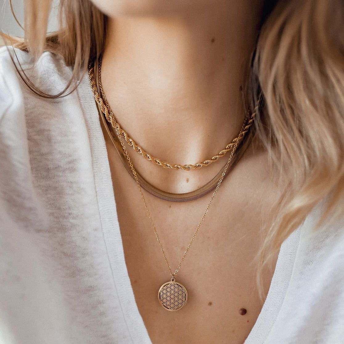 Rose Gold Mystical Diagram Pendant Necklace