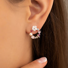 Load image into Gallery viewer, rose gold flower earrings
