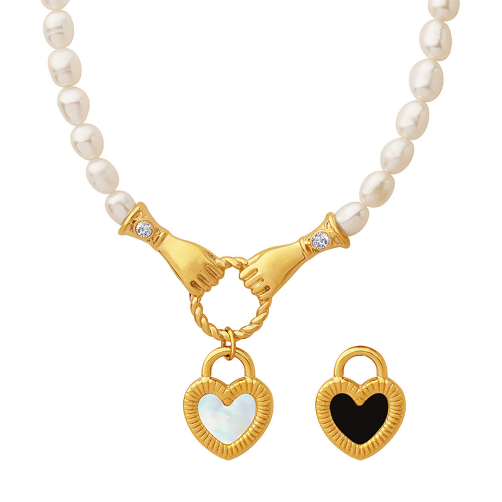 missoma harris reed gold pearl necklace for women