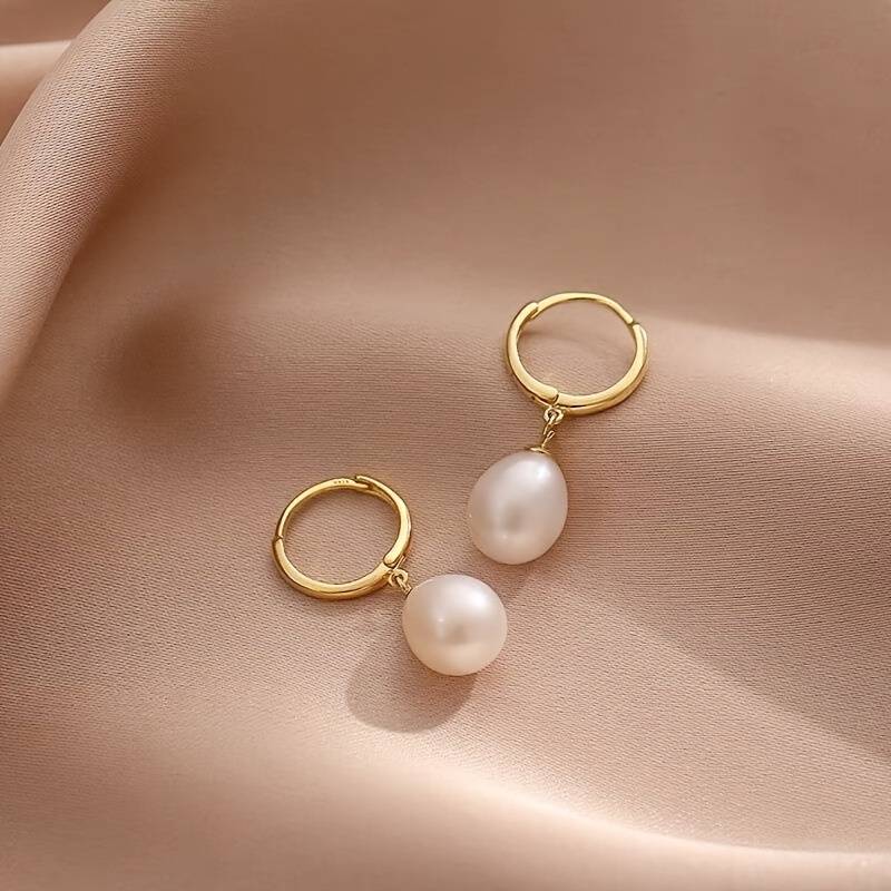 dangly pearl earrings for women