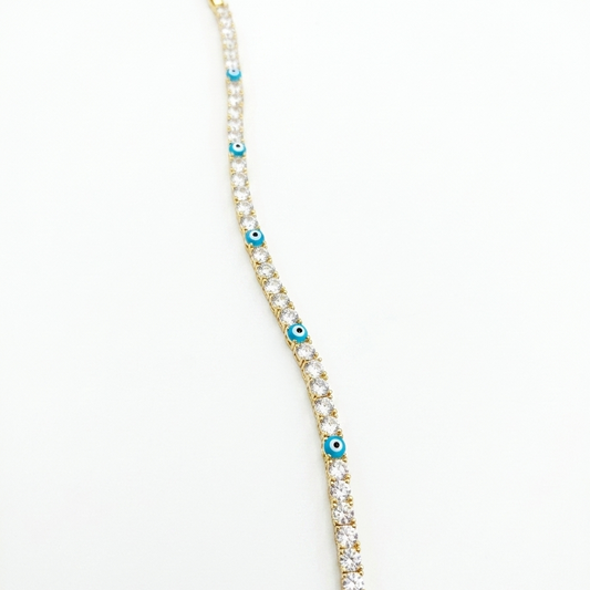 Iris Evil Eye Tennis Bracelet