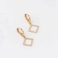 Load image into Gallery viewer, Rose Gold Geometric Earrings For Women
