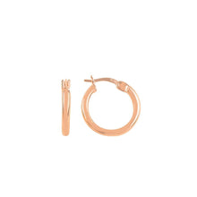 Load image into Gallery viewer, Rose Gold Tunnel Hoop Earrings
