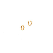 Load image into Gallery viewer, Gold Edgy Mini Hoop Earrings
