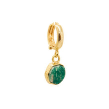 Load image into Gallery viewer, Gold Tigris Dainty Amazonite Earrings
