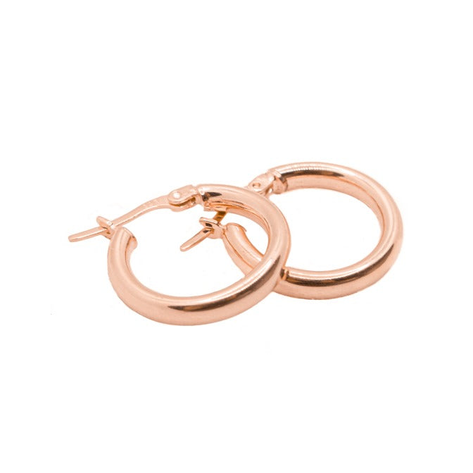 Rose Gold Tunnel Hoop Earrings