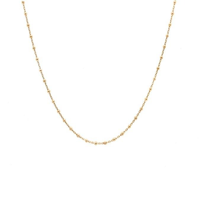 Gold Spheres Chain Necklace