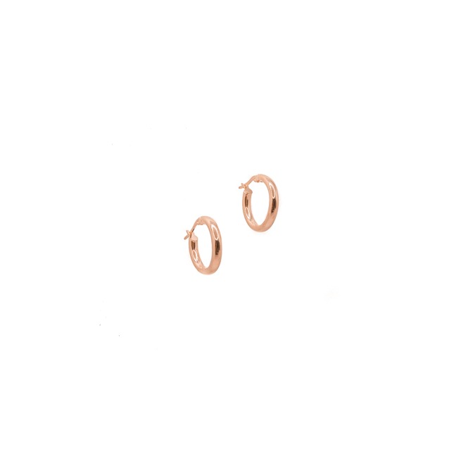 Rose Gold Tunnel Hoop Earrings