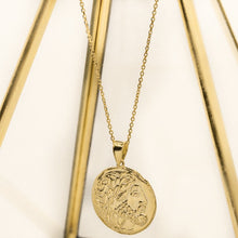 Load image into Gallery viewer, Gold Coin Medallion Necklace
