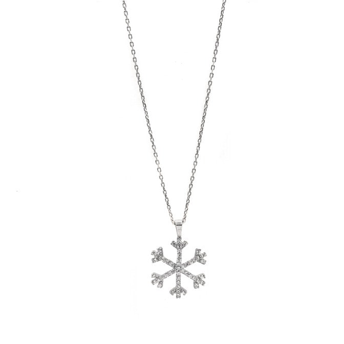 Sterling Silver Berf Snowflake Pendant Necklace