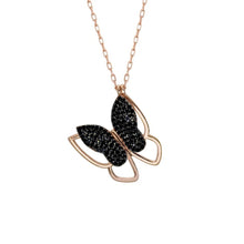 Load image into Gallery viewer, Rose Gold Mimi Butterflies Pendant Necklace
