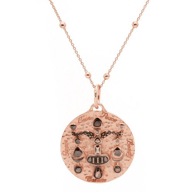 Rose Gold Soul Medallion Necklace