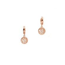 Load image into Gallery viewer, Rose Gold Tree of Life Drop Earrings
