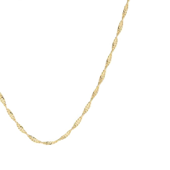 Gold Twisted Chain Necklace
