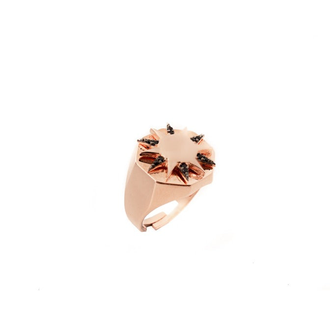 Rose Gold Sunshine Signet Ring