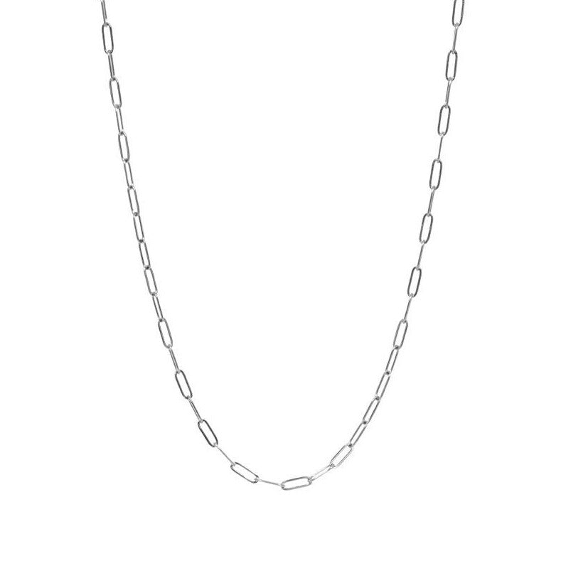 Silver Paperclip Chain Necklace