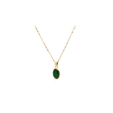 Load image into Gallery viewer, Gold Meysam Malachite Pendant Necklace
