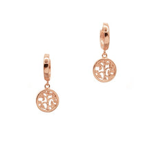 Load image into Gallery viewer, Rose Gold Tree of Life Drop Earrings
