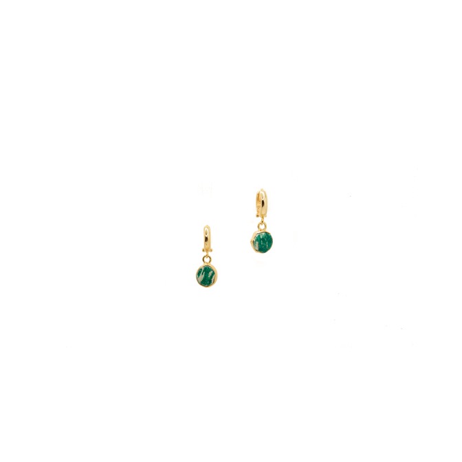 Gold Tigris Dainty Amazonite Earrings
