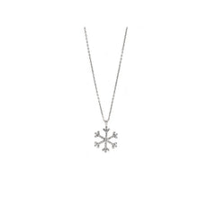 Load image into Gallery viewer, Sterling Silver Berf Snowflake Pendant Necklace
