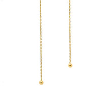 Load image into Gallery viewer, Gold Sphere Threader Earrings
