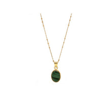 Load image into Gallery viewer, Gold Meysam Malachite Pendant Necklace
