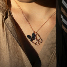 Load image into Gallery viewer, Rose Gold Mimi Butterflies Pendant Necklace
