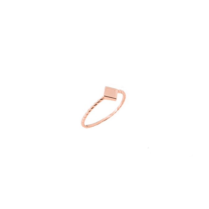 Rose Gold Twisted Dainty Ring