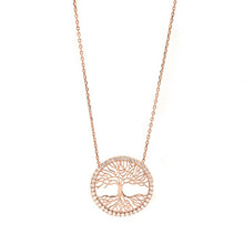 Load image into Gallery viewer, Rose Gold Tree of Life Pendant Necklace
