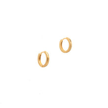 Load image into Gallery viewer, Gold Edgy Mini Hoop Earrings
