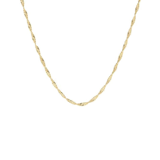 Gold Twisted Chain Necklace