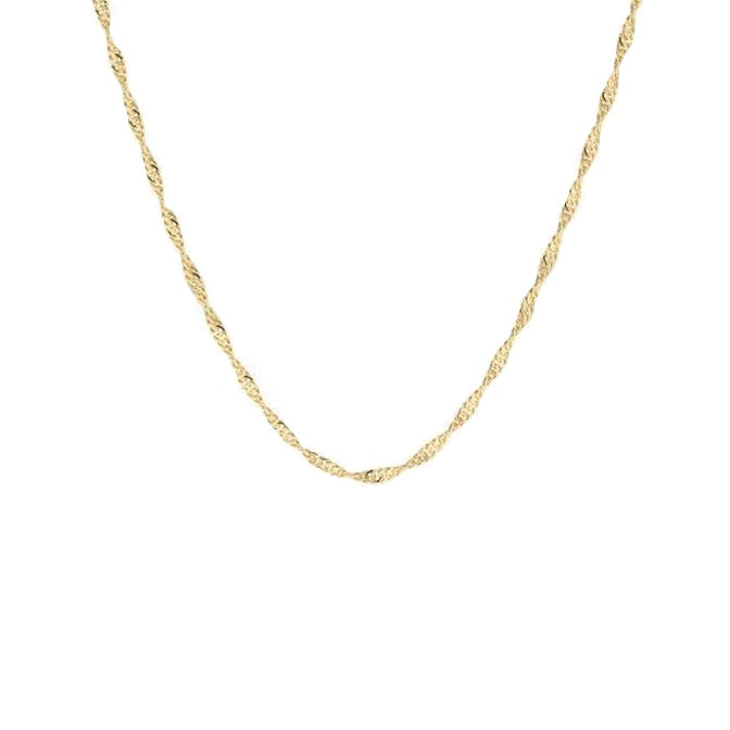 Gold Twisted Chain Necklace