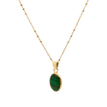 Load image into Gallery viewer, Gold Meysam Malachite Pendant Necklace
