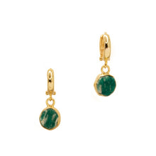 Load image into Gallery viewer, Gold Tigris Dainty Amazonite Earrings
