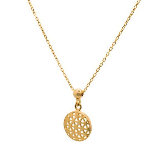 Gold Mosaic Pendant Necklace