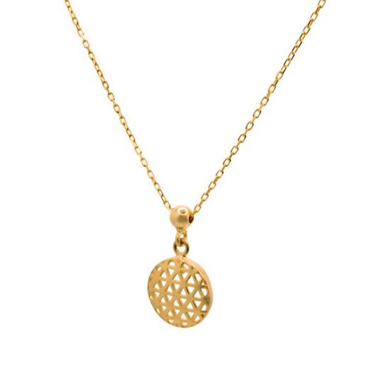 Gold Mosaic Pendant Necklace