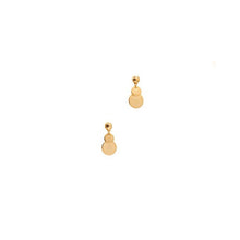 Load image into Gallery viewer, Gold Disc Drop Earrings
