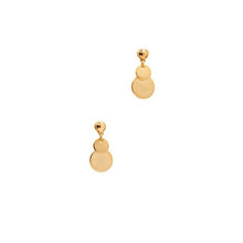 Load image into Gallery viewer, Gold Disc Drop Earrings
