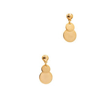 Load image into Gallery viewer, Gold Disc Drop Earrings
