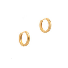 Load image into Gallery viewer, Gold Edgy Mini Hoop Earrings
