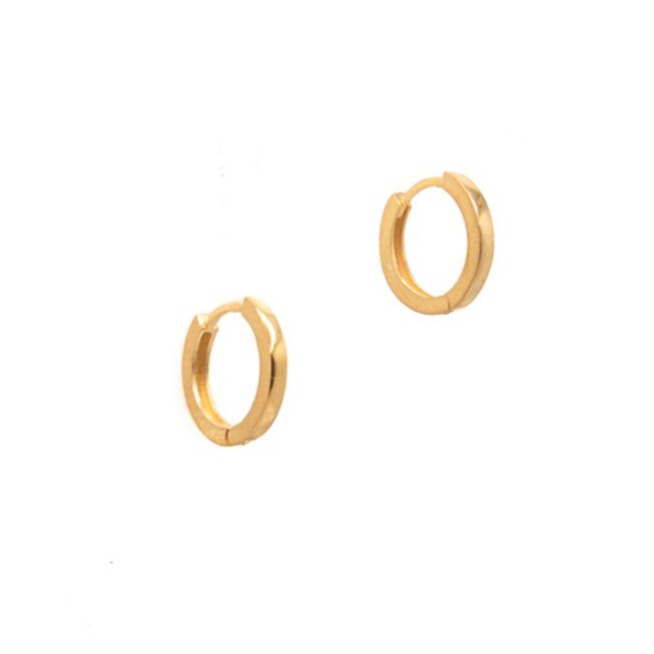 Gold Edgy Mini Hoop Earrings