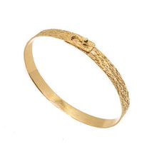 Load image into Gallery viewer, flat gold bangle for women
