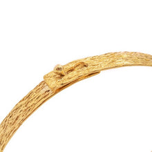 Load image into Gallery viewer, Gold Ameda Textured Flat Bangle
